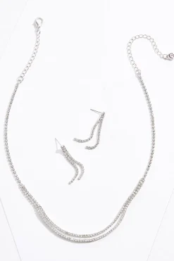 Cato Rhinestone Short Necklace Set> Social Occasion|Sets