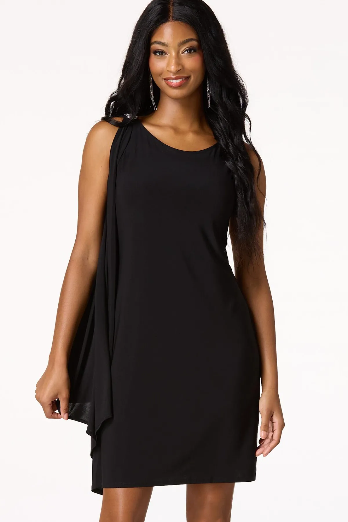 Cato Rhinestone Shoulder Swing Dress> Dresses