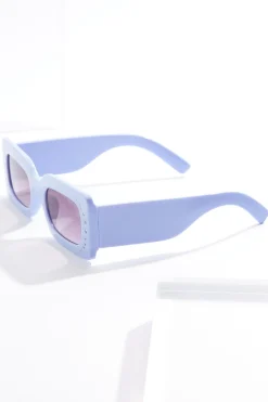 Cato Rhinestone Trim Blue Sunglasses> Sunglasses