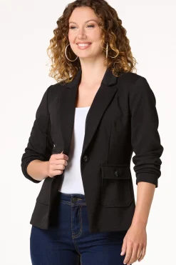 Cato Ribbed Front Pocket Blazer> Suiting|Jackets & Vests