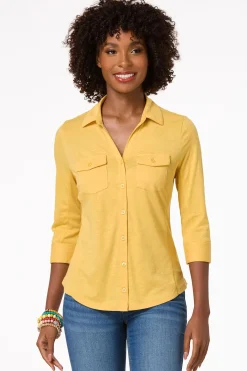 Cato Ribbed Inset Shirt> Tops