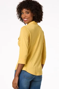 Cato Ribbed Inset Shirt> Tops