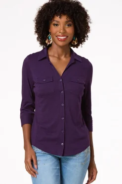Cato Ribbed Inset Shirt><noscript><img width=