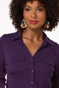 Cato Ribbed Inset Shirt><noscript><img width=