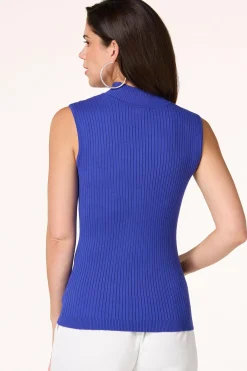 Cato Ribbed Mock Neck Sweater><noscript><img width=