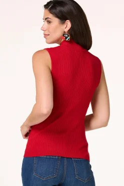Cato Ribbed Mock Neck Sweater><noscript><img width=