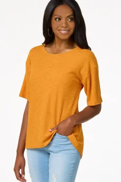 Cato Ribbed Ring Back Top> Tops