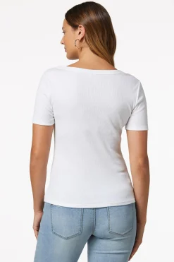 Cato Ribbed Scoop Neck Top><noscript><img width=