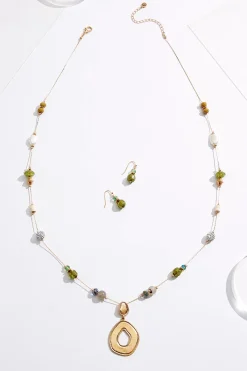 Cato Rondelle Fireball Necklace Set> Sets|Necklaces
