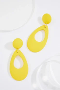 Cato Rubber Coated Open Tear Earrings> Earrings