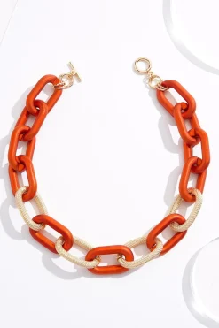 Cato Rubber Link Necklace> Necklaces