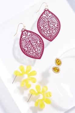 Cato Rubber Lucite Earring Set> Earrings
