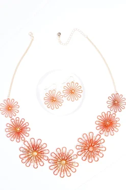 Cato Rubber Wire Flower Necklace Set> Sets|Necklaces