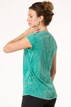 Cato Ruched Faded Wash Tee><noscript><img width=