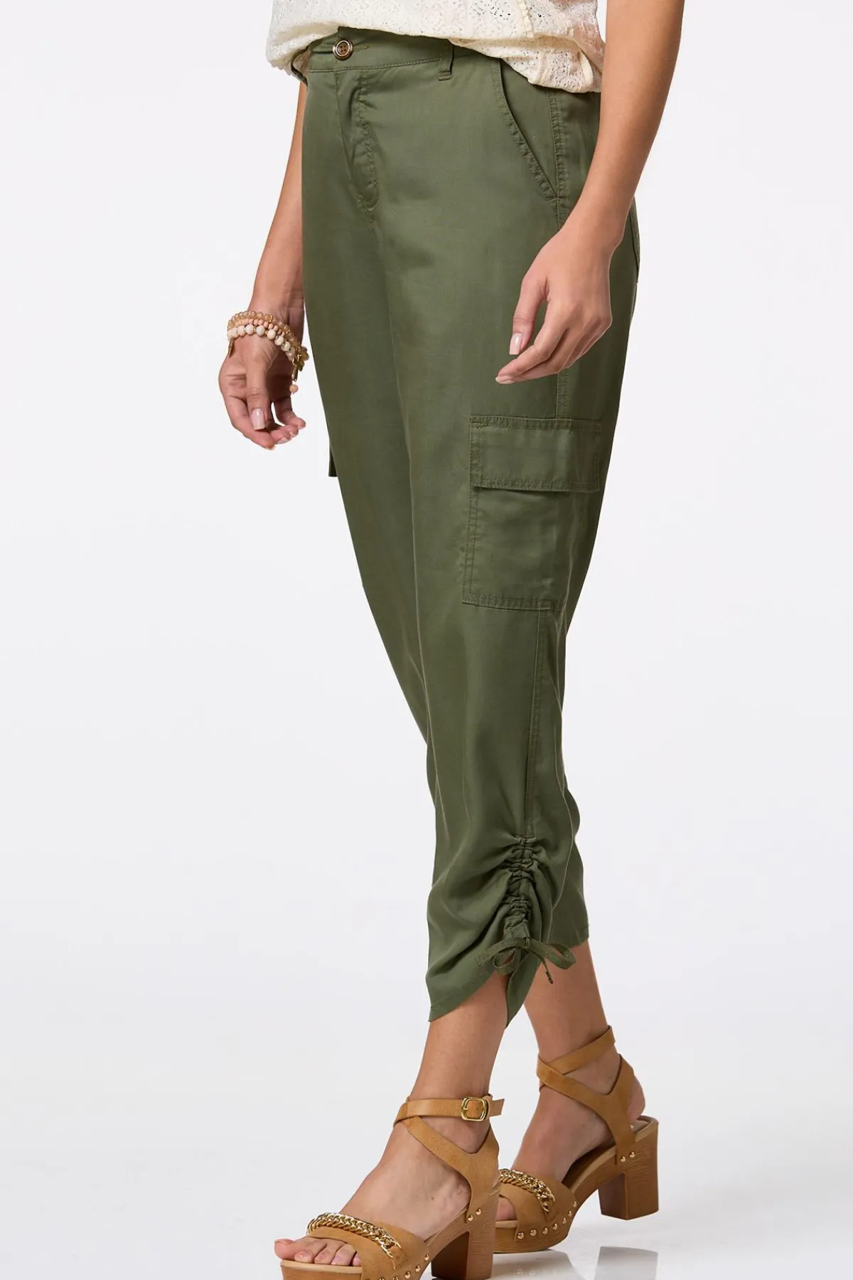 Cato Ruched Hem Cargo Pants> Pants