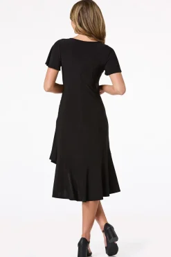 Cato Ruched Side Drape Midi Dress> Dresses