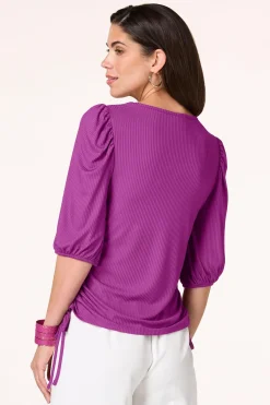 Cato Ruched Side Tie Top> Tops