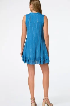 Cato Ruffle Hem Washed Denim Dress> Dresses