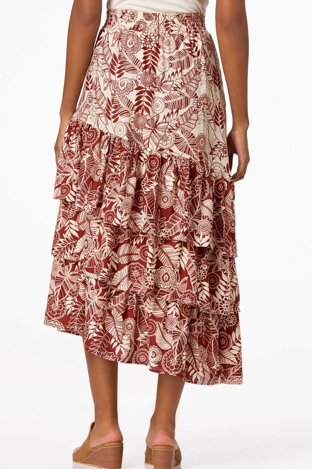 Cato Ruffled Asymmetrical Skirt> Skirts