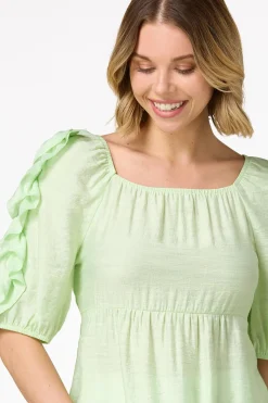Cato Ruffled Babydoll Top><noscript><img width=