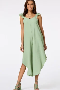 Cato Ruffled Eyelet Genie Jumpsuit> Dresses
