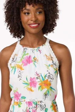Cato Ruffled Floral Lace Dress><noscript><img width=