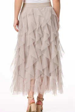 Cato Ruffled Mesh Maxi Skirt> Skirts