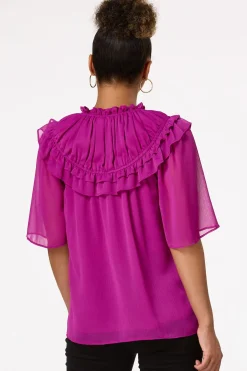 Cato Ruffled Neck Top> Tops