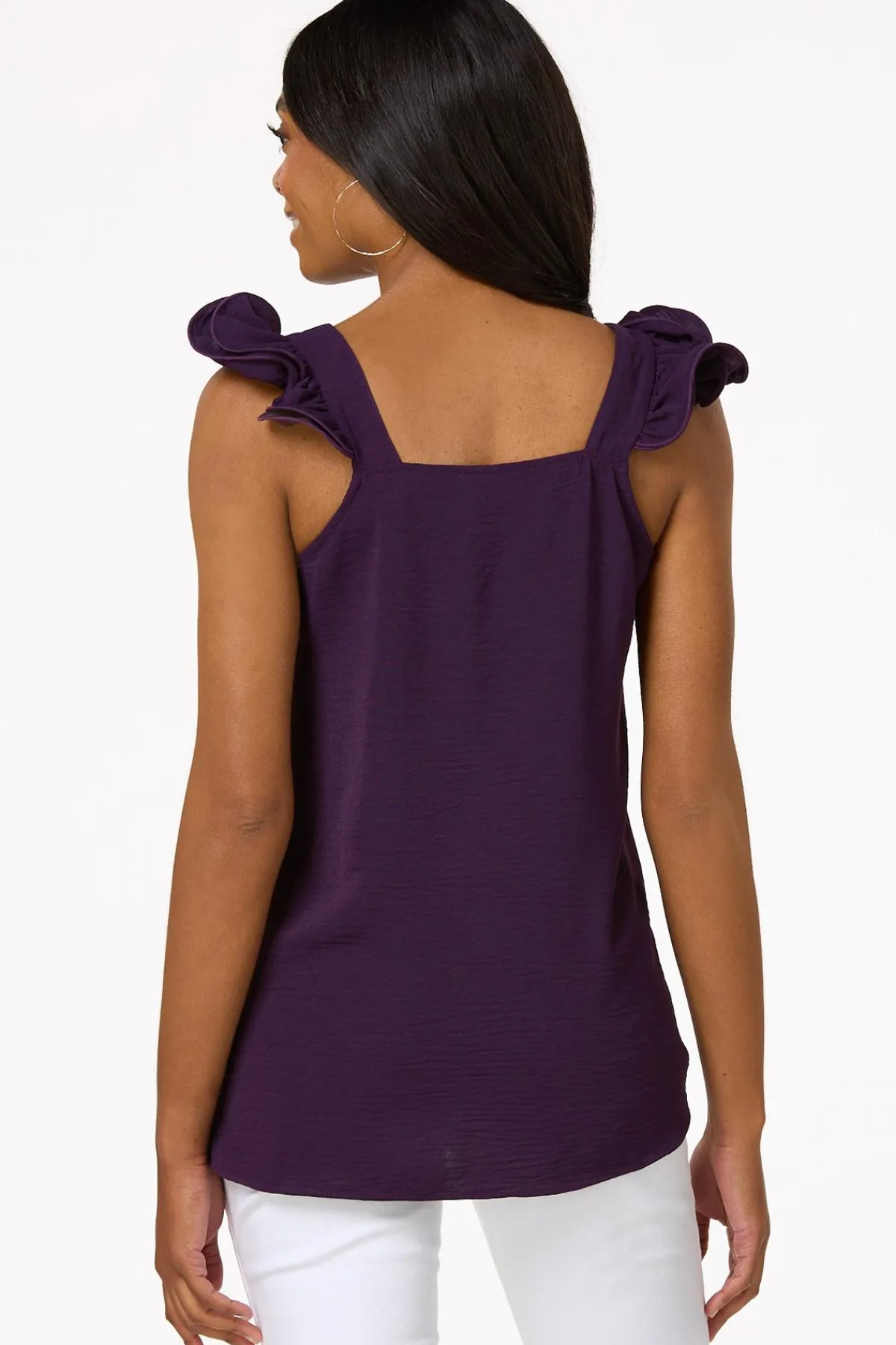 Cato Ruffled Sleeve Tank> Tops