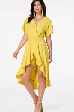 Cato Ruffled Walk Thru Romper> Dresses