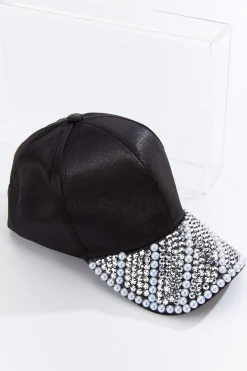 Cato Sateen Bling Baseball Hat> Hats & Hair