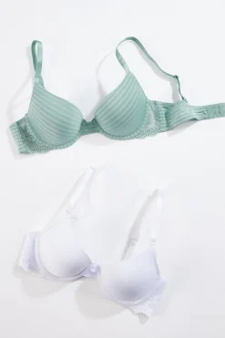 Cato Satin Stripe Bra Set> Intimates