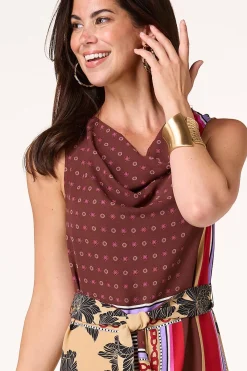 Cato Scarf Print Midi Dress><noscript><img width=