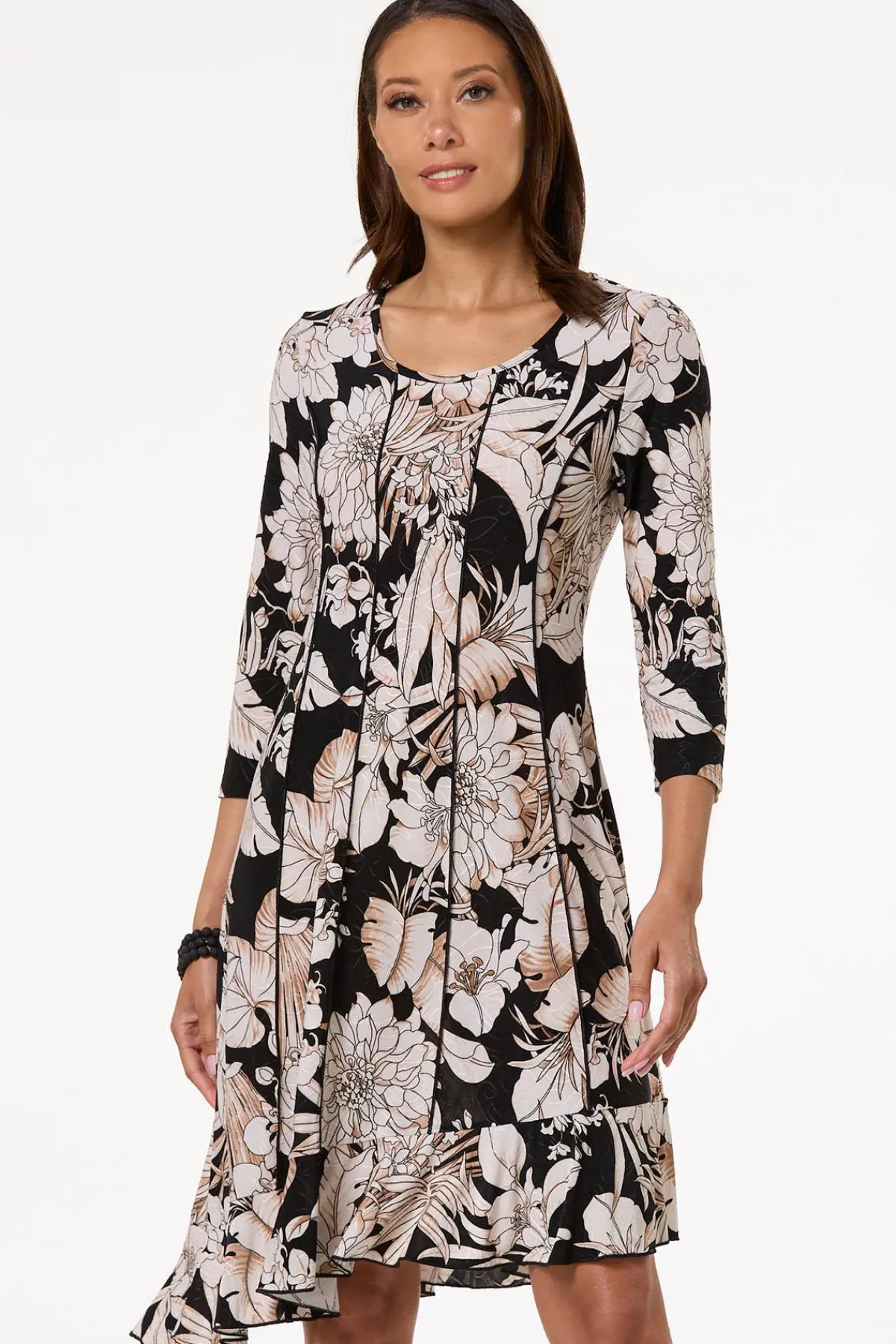 Cato Seamed Floral Dress> Dresses