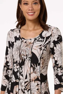 Cato Seamed Floral Dress><noscript><img width=