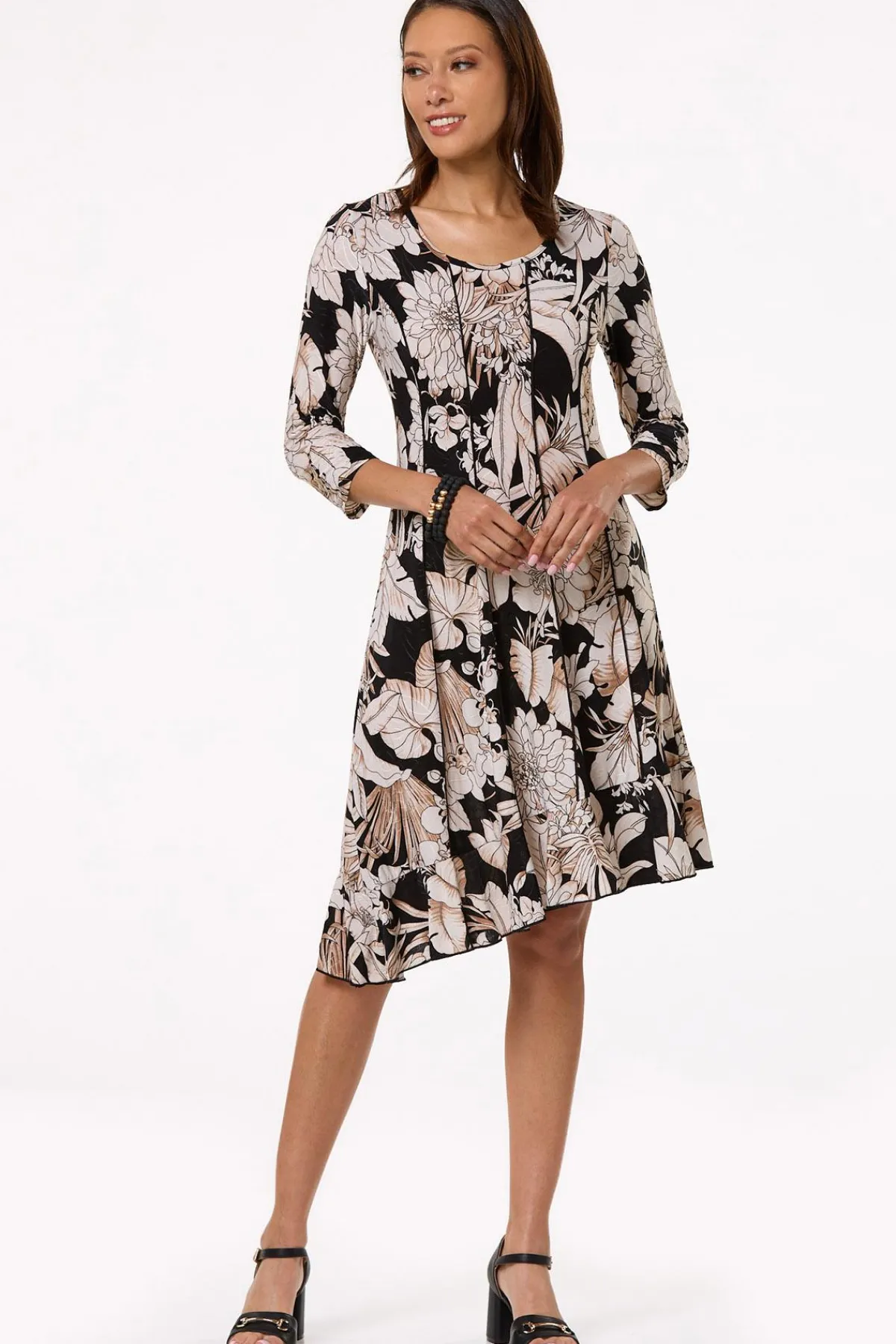Cato Seamed Floral Dress> Dresses