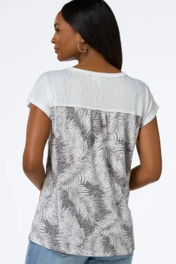 Cato Seamed Palm Leaf Top> Tops