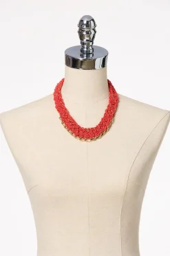 Cato Seed Bead Braided Necklace> Necklaces