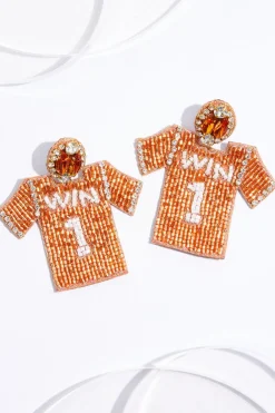 Cato Seed Bead Win Jersey Earrings><noscript><img width=