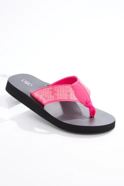 Cato Sequin Band Flip Flops><noscript><img width=