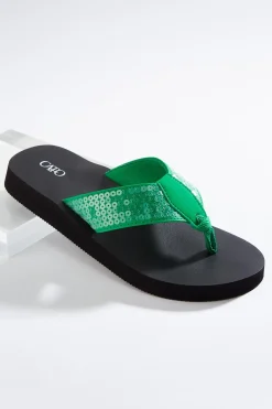 Cato Sequin Band Flip Flops><noscript><img width=