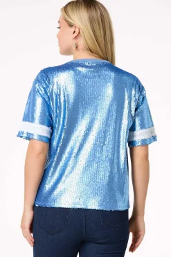 Cato Sequin Game Day Top> Tops