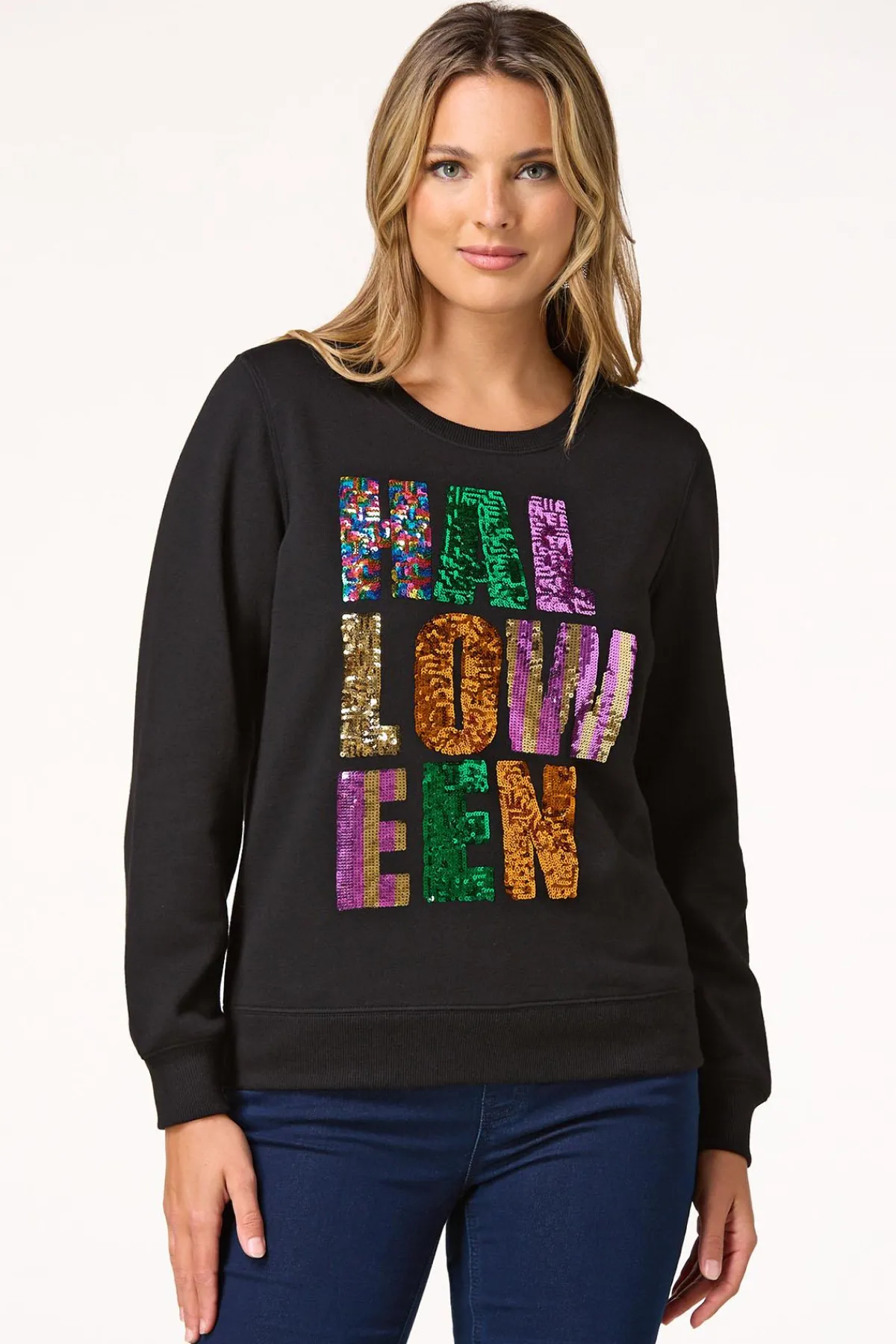 Cato Sequin Halloween Sweatshirt> Tops
