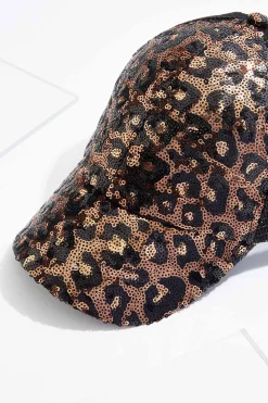 Cato Sequin Leopard Baseball Hat> Hats & Hair