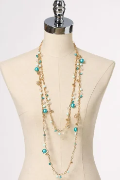 Cato Shaky Ball Chain Layered Long Necklace> Necklaces