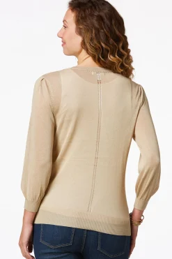Cato Sheer Balloon Sleeve Cardigan><noscript><img width=