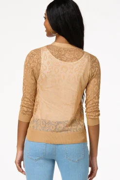 Cato Sheer Floral Cardigan> Sweaters