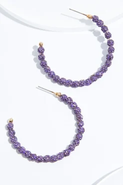 Cato Shimmer Ball Hoop Earrings> Earrings