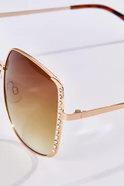 Cato Side Embellished Square Sunglasses><noscript><img width=