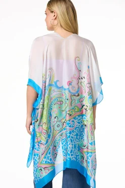 Cato Silky Paisley Kimono> Cover Ups|Tops